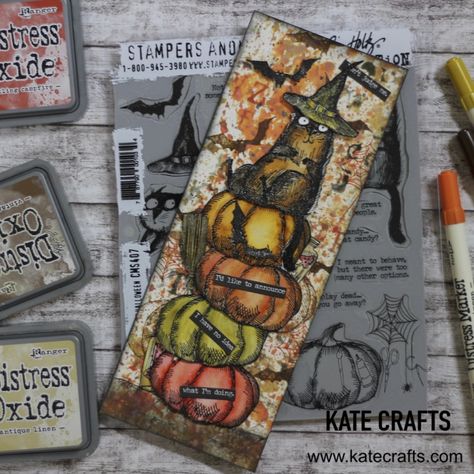 Tim Holtz Tutorials, Halloween Diorama, Tim Holtz Crazy Birds, Tim Holtz Tags, Tim Holtz Crafts, Tim Holtz Dies, Tim Holtz Cards, Halloween Cards Handmade, Crafts Cards