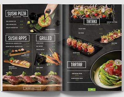 Sushi Menu Design Ideas, Sushi Menu Design, Creative Menu Design, Japanese Food Menu, Japanese Restaurant Menu, Resturant Menu, Sushi House, Japanese Food Photography, Menu Sushi