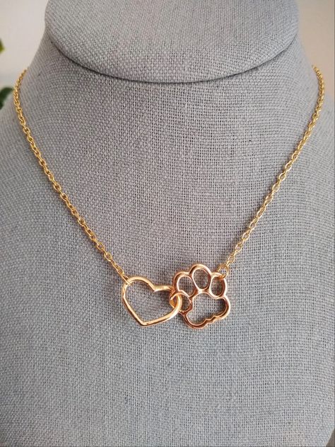 Cat Paw Necklace, Paw Print Heart, Paw Necklace, Daughter Best Friend, Paw Heart, Necklace Cute, Women Jewellery, Beautiful Dog, Cat Paw