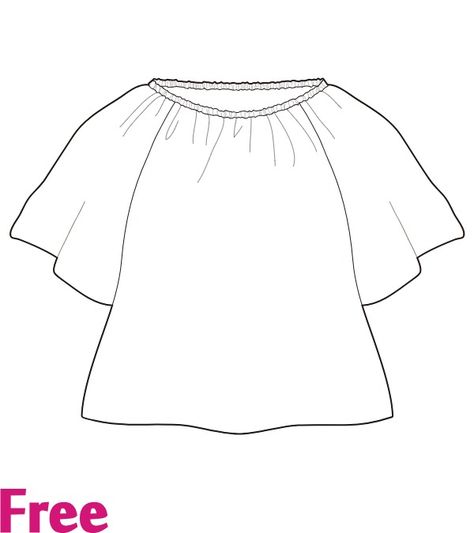 Smock Sewing Patterns | DRCOS Patterns & How To Make Kids Art Smock Pattern Free, Basic Smock Dress Pattern, Artists Smock Pattern Sewing, Artists Smock, Drcos Patterns, Smock Pattern, Girls Smock, Japanese Sewing Patterns, Lady L