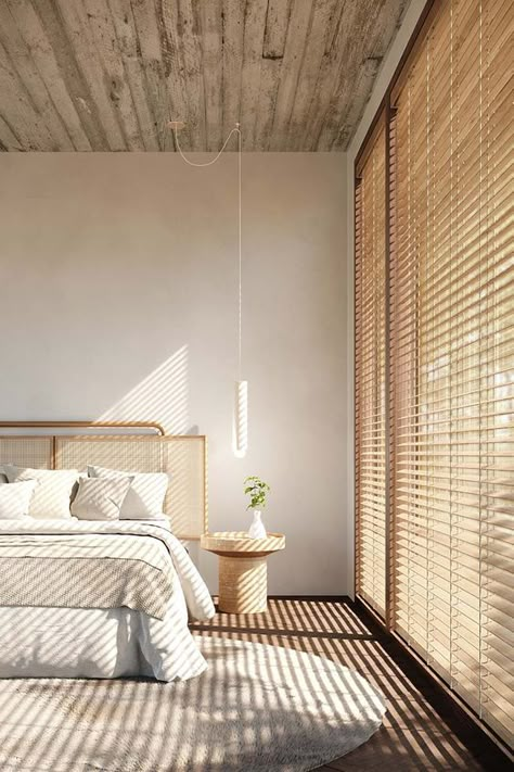 Transform Your Home with Beautiful Window Treatments: Curtains, Blinds, Roller Shades, and Shutters Japandi Home Decor, Japandi Interior Design, Blinds Window, Living Room Blinds, Japandi Home, Bedroom Blinds, Japandi Living, Window Treatments Bedroom, Bedroom Trends