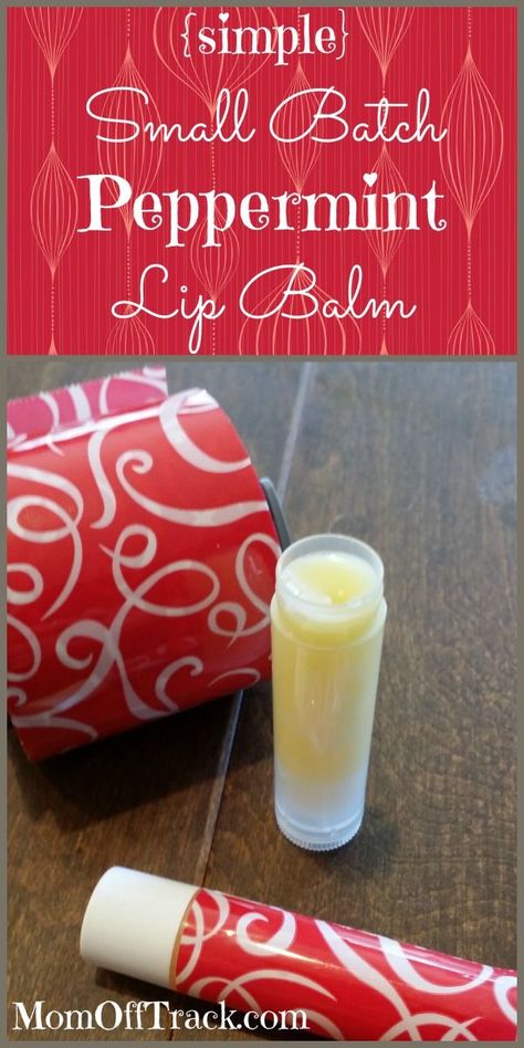 This is so easy and fairly inexpensive --> Simple, Small Batch Peppermint Lip Balm Recipe. #DIY #LipBalm #HolidayCraft Peppermint Lip Balm Recipe, Lip Balm Recipe, Diy Lip Balm Recipes, Diy Stocking, Balm Recipe, Homemade Essential Oils, Peppermint Lip Balm, Diy Stocking Stuffers, Homemade Essential Oil