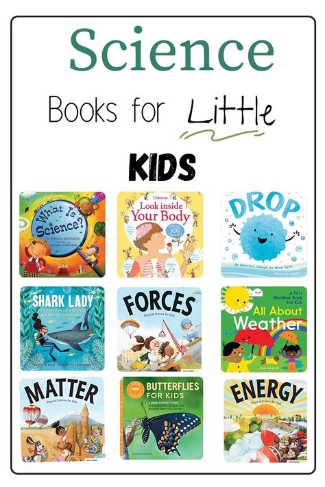 Preschool Science Books, Science Books For Kindergarten, Science Books For Preschool, Scientist Books For Kids, Book Lessons For Preschool, Science Books For Kids, Kindergarten Books With Activities, Kindergarten Books To Read, Books For Kindergarteners