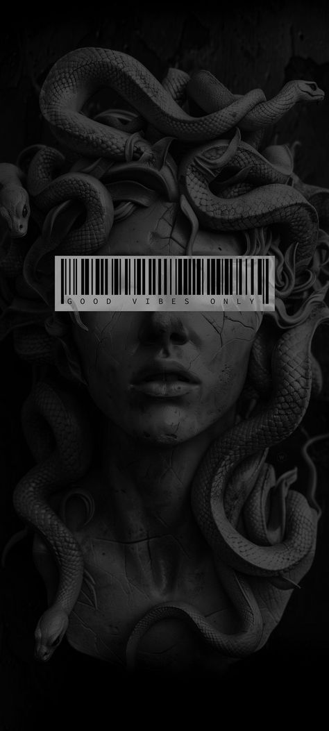 Medusa Art, Black Phone Wallpaper, Edgy Wallpaper, Graphic Wallpaper, Art Wallpaper Iphone, Cool Wallpapers Art, Black Aesthetic Wallpaper, Apple Wallpaper, Good Vibes Only