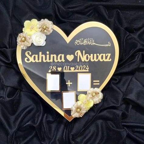 Nikah thumb print frame ♥️ Material- transparent acrylic Height- 12" Breadth- 11.5" Thickness - 3mm [nikah frame, nikah thumb print, nikah accessories, acrylic gifts, customised nikah thumb print] Nikah Essentials, Nikha Nama Frame, Nikah Accessories, Nikah Frame, Acrylic Gifts, Edit On Instagram, Thumb Print, Physics Notes, Thumb Prints