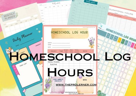 Homeschool log hours refer to the record of time a student spends on learning activities, which the parent or homeschool teacher keeps Missouri Homeschool Hour Log, Homeschool Hours Log, Hours Tracker, Homeschool Teacher, Time Tracker, Task List, Homeschool Activities, Unschooling, Teacher Tools