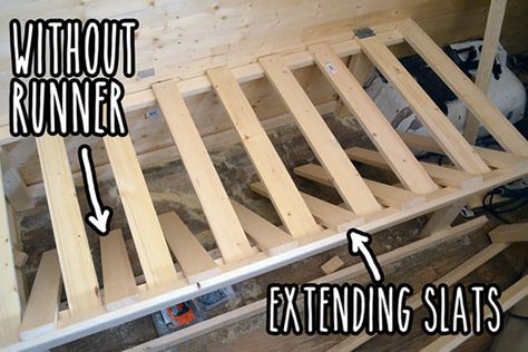 An extending bed in my DIY van conversion - Vandog Traveller Vans Wallpaper, Campervan Bed, Diy Van Conversions, Camper Beds, Van Bed, Sofa Bed Frame, Fold Out Beds, Murphy Bed Plans, Camper Storage