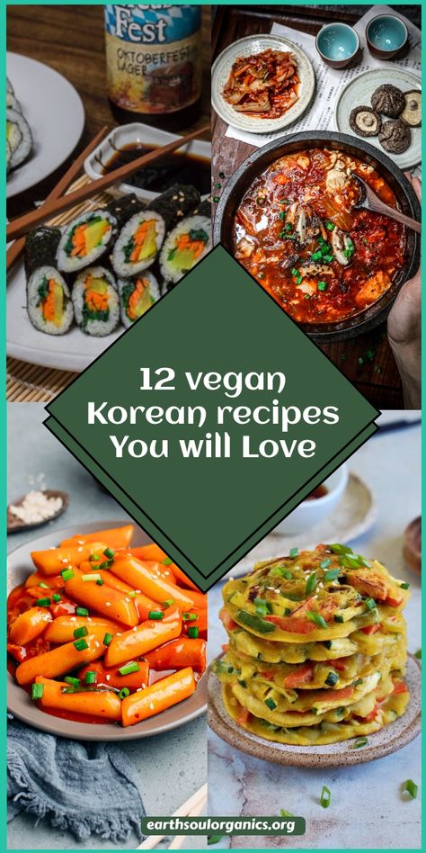 Take your taste buds on a journey with these incredible vegan Korean recipes! Whip up crowd-pleasers like spicy gochujang cauliflower, savory kimchi stew, and crispy japchae noodles. Each recipe is packed with authentic flavors and plant-based goodness, perfect for any occasion! #VeganKoreanFood #DeliciouslyVegan #KoreanCuisine Gochujang Cauliflower, Korean Fried Cauliflower, Vegan Korean Recipes, Korean Vegetarian Recipes, Japchae Noodles, Korean Vegetarian, Vegan Korean Food, Healthy Korean Recipes, Kimchi Pancakes