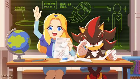 Sonic the Hedgehog on Twitter: "School isn't so bad when you've got a study buddy to get through it with.… " Sonic Channel, Big The Cat, Shadow And Maria, Hedgehog Game, Shadow Sonic, An Open Book, Sonic Heroes, Sonic Funny, Sonic Fan Characters