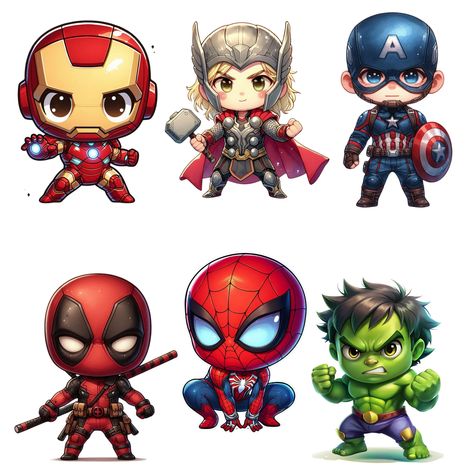 Marvel Avengers Characters, Lego Coloring Pages, Ironman Spiderman, Avengers Cartoon, Chibi Body, Avengers Characters, Avengers Superheroes, Spiderman Party, Superhero Birthday Party