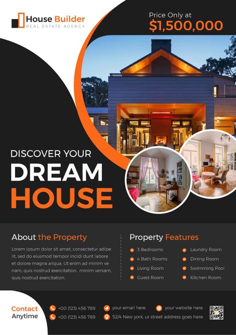 Editable Dream House Sale Flyer Design#pikbest#Templates House Sale Flyer, Sale Flyer Design, Laundry Room Lighting, House Sale, Advanced Workout, Sale Flyer, Design Image, Real Estate Agency, Come Home