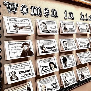 Women's History Month Library Display, Women History Month Bulletin Board Ideas, Womens History Month Display, Minimalist Bulletin Board, Identity Bulletin Board, Womens History Month Bulletin Board Ra, Us History Bulletin Boards, Women’s History Month, Women's History Month Bulletin Board