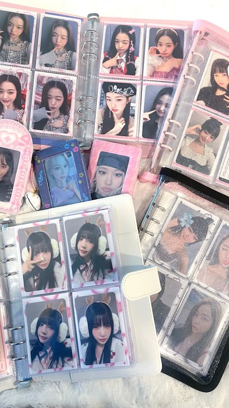 Kpop Photocard Collection Aesthetic, Kpop Pc Collection, K Pop Photocards Collection, K Pop Binder Cover, Kpop Photocard Binder Cover Ideas, Kpop Binder Aesthetic, Photo Card Aesthetic, Kpop Pc Binder, Kpop Photocards Collection