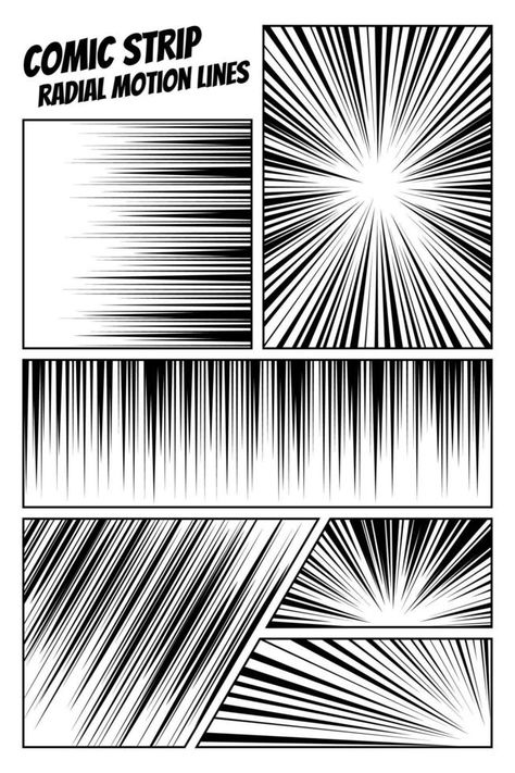 Drawing Explosions, Comic Book Background, Motion Lines, Comic Template, Comic Book Template, Comic Book Drawing, Comic Book Layout, Set Anime, Black And White Comics