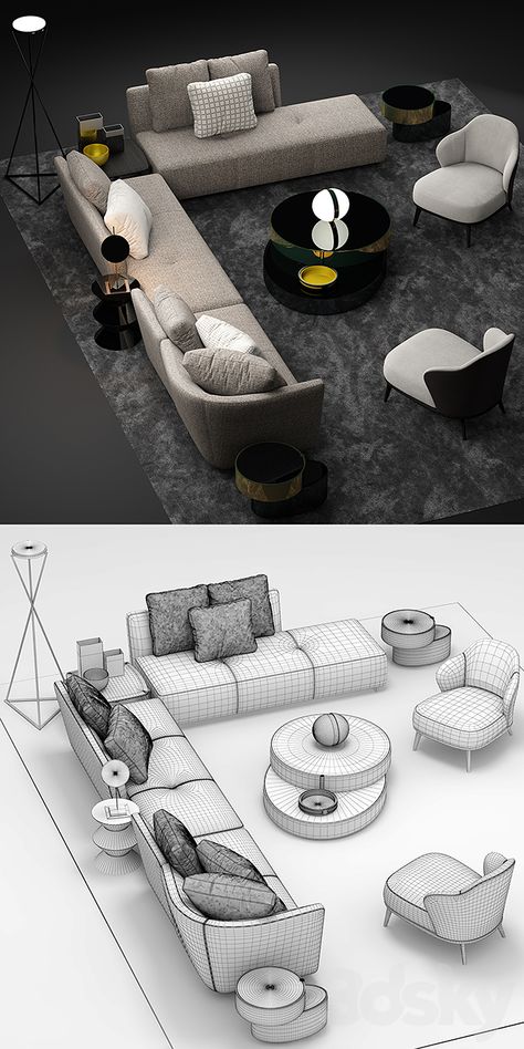 3d models: Sofa - Sofa minotti lounge seymour Sofa Minotti, Minotti Sofa, Sofa Sofa, Sofa Size, In 3d, Home Living Room, Lounge, Nursery, Home And Living