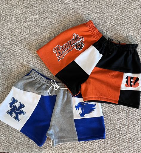 Shorts for College Student Gift for College Custom College - Etsy College Crew Neck Tops With Patchwork, Diy College Shirts, Diy College Sweatshirt, Custom College Apparel, Sporty Customizable College Jersey, College Crew Neck Patchwork Sweatshirt, Diy College Apparel, Patchwork College Sweatshirt, Cute Gameday Outfits