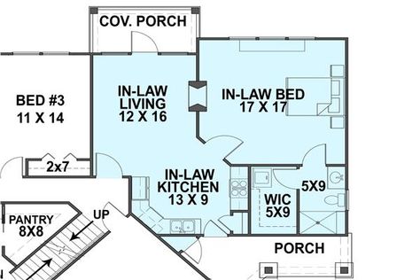 Mother-in-Law House Plans | The Plan ... Mother In Law Suite, Mother In Law Apartment, Brick House Plans, Large House Plans, Inlaw Suite, In Law House, Open Floor House Plans, In-law Apartment, Basement House Plans