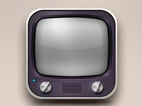 a generic icon seen basically everywhere. there has to be a better way to try and represent TVs in icons / images than what is provided here. Launcher Icon, Icon Inspiration, Application Icon, Tv Icon, Tv Design, Vintage Icons, 3d Icons, Ui Design Inspiration, App Logo