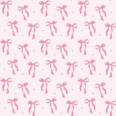 cute coquette aesthetic pattern seamless pink ribbon bow isolated on pink background Pink Ribbon Background, Coquette Pattern, Ribbon Aesthetic, Ribbon Background, Backgrounds Girly, Cute Coquette, Tiny Bow, Logo Banners, Cityscape Photos