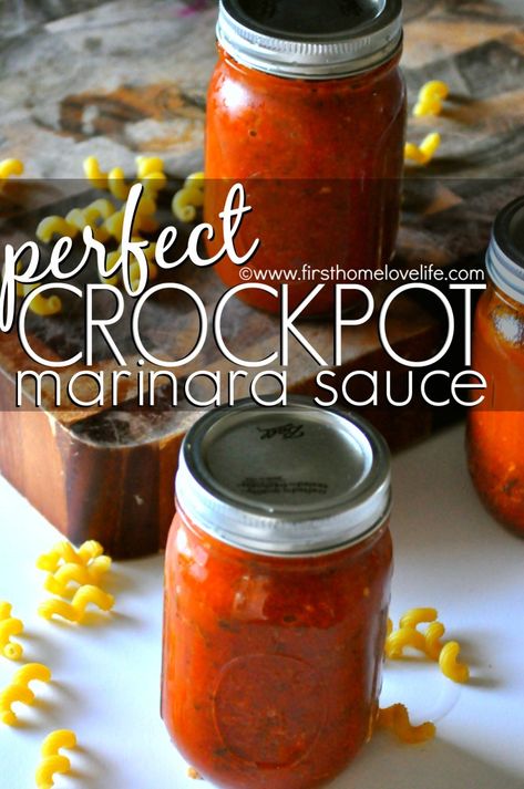 Perfect Crock Pot Marinara Crockpot Marinara Sauce, Crockpot Marinara, Sauce Spaghetti, Crockpot Dishes, Crock Pot Slow Cooker, House Smell, Crock Pot Cooking, Marinara Sauce, Canning Recipes