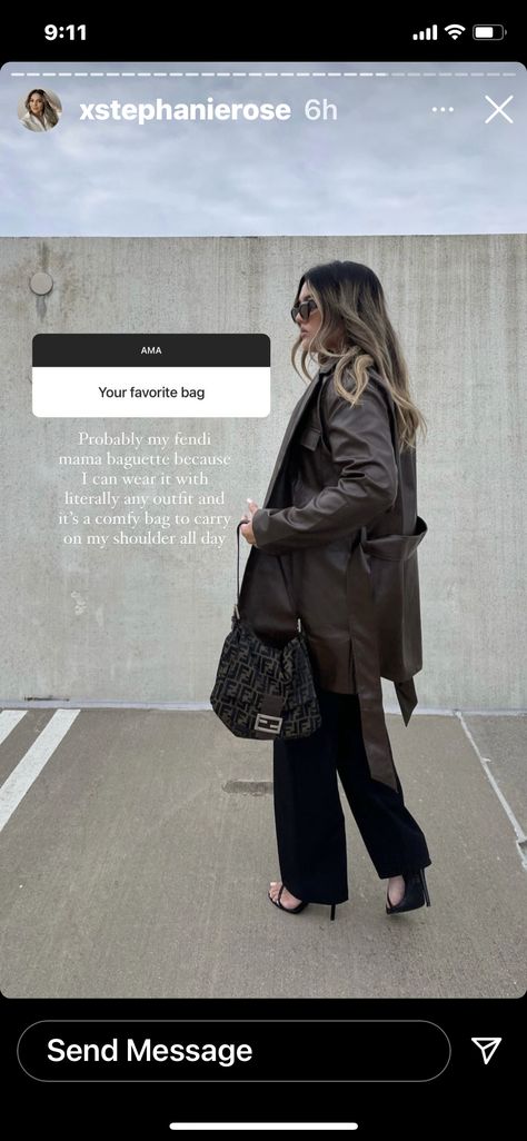 Fendi Mamma Baguette, Fendi Mama Baguette Outfit, Fendi Baguette Outfit, Fendi Mama Baguette, Fendi Baguette, Casual Looks, Everyday Wear, Fendi, Summer Outfits