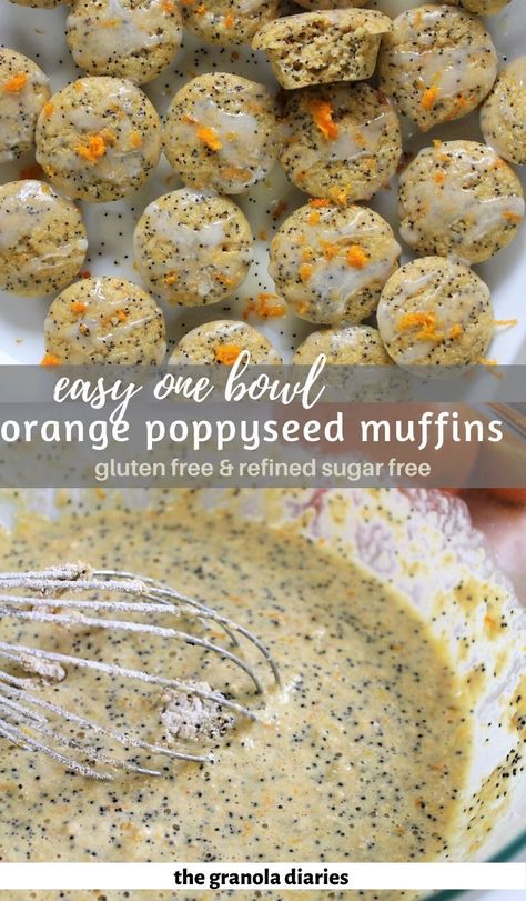 Gluten Free Orange Poppy Seed Muffins, a delicious baked treat made with no refined sugar and no butter. It also packs some secret protein! Made with oat flour and honey. #healthymuffins #glutenfree #orangemuffins #poppyseed #refinedsugarfree #lemonpoppyseed #orangepoppyseed Orange Recipes Baking, Spring Muffins, Chakra Foods, Poppy Seed Recipes, Oat Flour Muffins, Poppy Seed Cake Recipe, Orange Muffin Recipe, Poppyseed Muffins, Baking Recipes Healthy