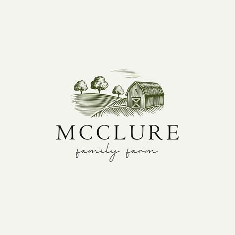 Family Farm Logo, British Logo, Farm Vibes, Farm Logos, Fancy Farm, Garden Logo, History Logo, Farm Logo Design, Hand Drawn Logo Design