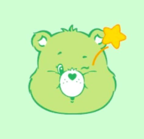 Care Bears App Icon, Good Luck Bear Tattoo, Care Bear Widget, Care Bear Icon, Care Bears Icons, Carebear Aesthetic, Green Care Bear, Minimalistic Drawings, Bear App