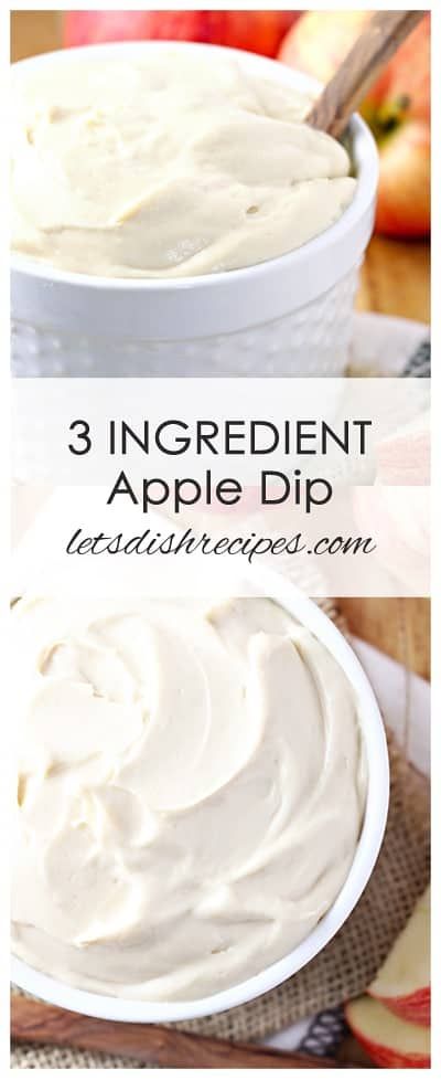 Three Ingredient Apple Dip | Let's Dish Recipes Cream Cheese Apple Dip, Apple Dip Recipe, Fruit Dips, Dips Recipes, Guilt Free Snacks, Apple Dip, Sweet Dips, Apples And Cheese, Healthy Instant Pot Recipes