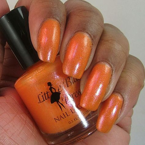 Orange Shimmer Nails, Res Nails, Shimmer Nails, Green Polish, Nail Shimmer, Spring Is Here, Nail Polishes, Spring Colors, Nail Lacquer