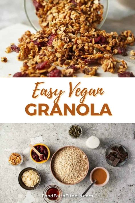 You can now make a wholesome fruit ‘n’ nut Vegan Granola perfect for breakfast or a snack on the go that’s perfectly in line with your diet. Vegan Road Trip Snacks, Crispy Granola, Vegan Granola Recipe, Snack On The Go, Low Carb Granola, Vegan Granola, Nut Granola, Keto Granola, Granola Recipe Homemade