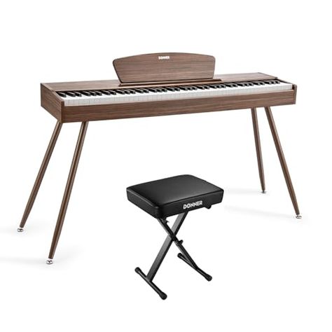 Donner DDP-80 Digital Piano Walnut Wood Color + Adjustable piano bench Walnut Wood Color, Piano Bench, Digital Piano, Wood Color, Walnut Wood, Wood Colors, Piano, Walnut, Bench