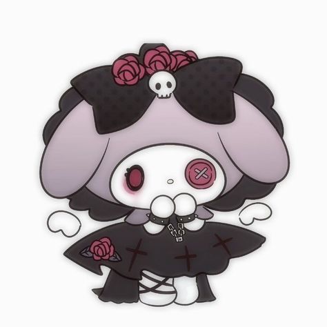 my melody gothic lolita goth creepy cute kawaii sanrio Kuromi Wallpapers, Hello Kitty Theme, Kitty Theme, Charmmy Kitty, Hello Kitty Images, Hello Kitty Themes, Melody Hello Kitty, Kitty Drawing, Hello Kitty Drawing