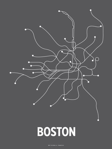 Boston Map, City Grid, Transit Map, System Map, Map Posters, Metro Map, Minimalist Posters, Texture Inspiration, Design Research