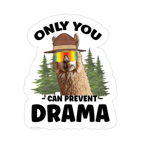 Only You Can Prevent Drama! Let this Llama be your spirit guide on the path to less drama.Sticker measures 3.25" x 2.75" Experience the exceptional quality of our premium stickers! Crafted from thick, waterproof, and weatherproof vinyl made in the USA, these durable stickers are designed to last. Copyright © 2024 Otto’s Grotto™. All rights reserved. Love Humor, Funny Sticker, Popular Stickers, No Drama Llama Wallpaper, Drama Llama Quotes, Drama Llama, Funny Work Stickers, Llama Quotes Funny, No Drama Llama