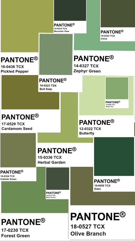 #pantone #pantonecolor #green #swatches #greenaesthetic #olive #ivy #forest #greentea Pantone Green Shades, Green Swatches, Green Pantone, Pantone Green, Pantone Swatches, Green Colour Palette, Green Olives, Olive Green Color, Olive Branch