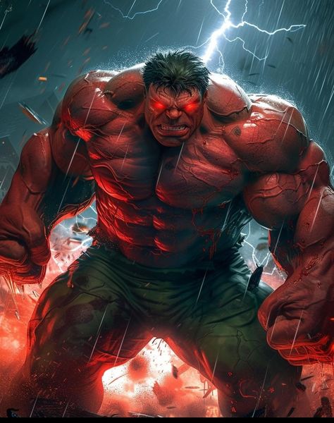 Red Hulk • art by Chuchy_art Red Hulk Art, Power Concept Art, Red Hulk Marvel, Hulk Images, Incredible Hulk Tv, Jurassic World 4, Hulk Vs Wolverine, Superman Legacy, Hulk Artwork