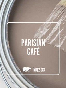 Refreshing the walls in your home? Here's one of our favorite warm neutral colors for any room. BEHR - Parisian Cafe MQ2-33 Find your perfect shade: https://www.behr.com/consumer/ColorDetailView/MQ2-33/ Behr Parisian Cafe, Behr Mesa Taupe Living Room, Parisian Cafe Behr Paint, Fresh Croissant Behr Paint, Behr Paint Colors Neutral Browns, Bedroom Paint And Floor Ideas, Dining Room Paint Color Ideas Behr, Darker Neutral Paint Colors, Salon Paint Colors