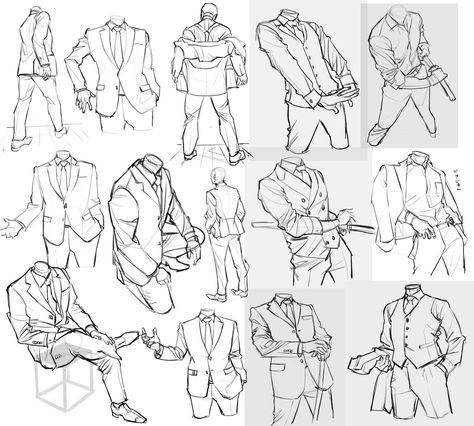 Suit Drawing, Men In Suits, Clothing Sketches, 캐릭터 드로잉, Anatomy Drawing, Body Drawing, Drawing Clothes, Drawing Practice, Drawing Lessons