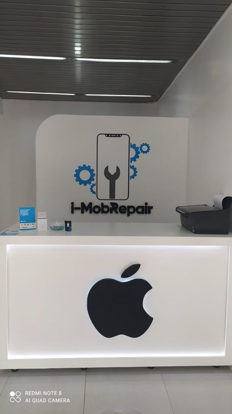 Iphone Store Shop, Phone Shop Design Interiors, Mobile Repairing Logo, Mobile Repairing Shop Design, Phone Repair Shop Design, Apple Store Design, Electronics Store Design, Cell Phone Repair Shop, Iphone Store