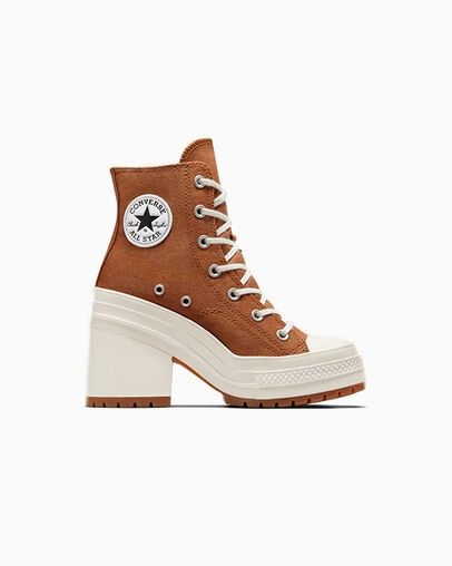 Converse De Luxe Heel, Chuck 70 De Luxe Heel Outfit, Converse Heels Outfit Ideas, Heeled Converse, High Heel Converse, Cute Outfits With Converse High Tops, Converse Heel, Heels Converse, Converse High Heels