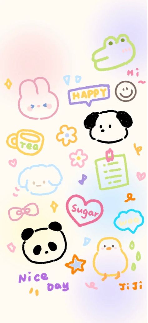 wallpaper made by 南空直美 on the app xiaohongshu Xiaohongshu Wallpaper, Animal Iphone Wallpaper, Wallaper Phone, Note Pad Design, Iphone Lockscreen, Iphone Wallpaper Girly, Rabbit Cartoon, Kawaii Wallpaper, Wallpaper Iphone Cute