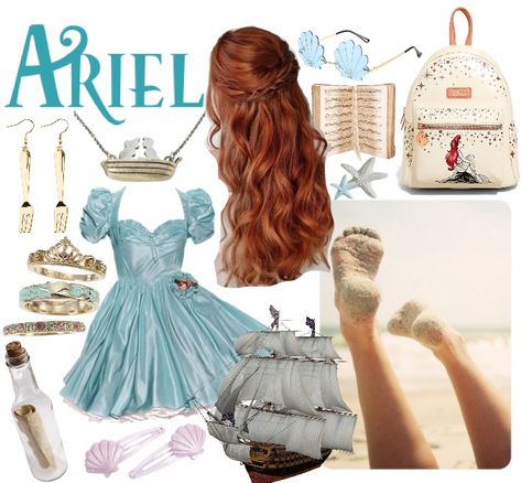 Ariel 🐚 Outfit | ShopLook Modern Ariel Outfit, Disney Inspired Outfits Women, Ariel Outfit Ideas, Outfit Ideas For Halloween, Princess Outfit Ideas, Descendants Auradon, Ariel Outfit, Eve Costume, Disneybound Outfits