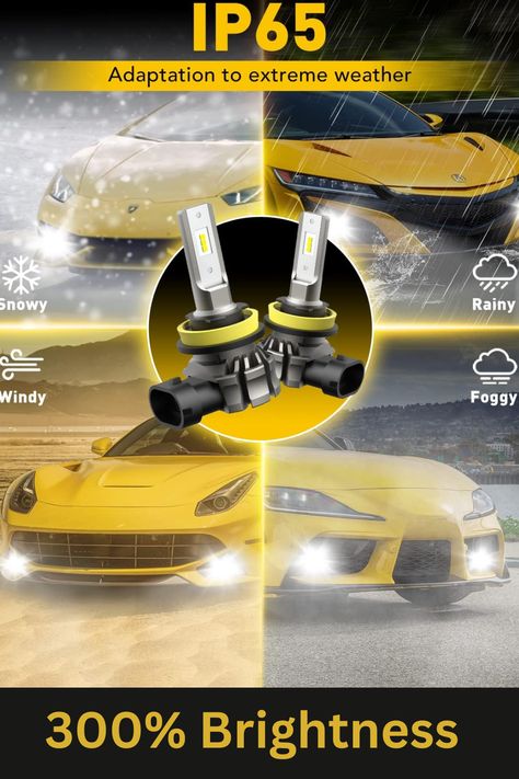 300% Brighter Than Halogen: Each AUXITO H11 LED fog light bulb has equipped with high quality CSP LED Chips, giving 6000LM/Set light output. 300% brighter than stock halogen. 6500K white light allows you to see farther and wider during night driving
30,000hrs Long Lifespan: Fanless design to avoid dust getting inside and noise. The all-in-one compact design with aviation-grade aluminum material, Led Fog Lights, Night Driving, Fog Lamps, Extreme Weather, Led Headlights, Fog Light, Compact Design, Dark Spots, Light Bulbs