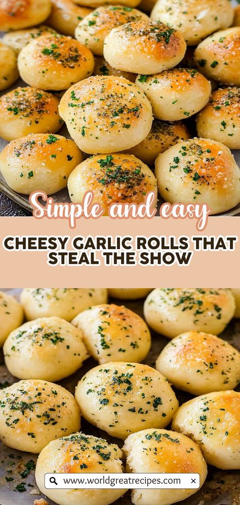 Looking for a quick and easy appetizer that packs a flavor punch? Try this Quick and Easy Garlic Cheese Balls Recipe! These cheesy garlic rolls are made with simple ingredients like fresh herbs, sour cream, and shredded cheese, making them a go-to for busy weeknights or special occasions. With just a few straightforward steps, you'll have a platter of these fluffy, golden cheese bombs ready to serve. Perfect for parties or family dinners, these garlic cheese balls are sure to be a hit at your next gathering! Garlic Cheese Balls, Cheesy Garlic Rolls, Garlic Herb Cheese, Quick Easy Family Meals, Cheese Balls Recipe, Garlic Rolls, Gourmet Dishes, Bombe Recipe, Herb Cheese