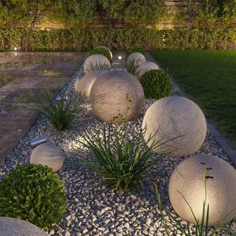 Flowerbed on Behance Moderne Have, Wallpaper Retro, Modern Landscape Design, Rock Garden Landscaping, Have Inspiration, Outdoor Gardens Design, Backyard Garden Design, Front Yard Landscaping Design, Backyard Landscaping Designs