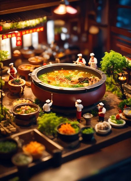 Asian Photoshoot, Hotpot Restaurant, Banquet Food, Mini Creations, Making Food, Family Eating, Mini Mini, Clay Pot, Hot Pot