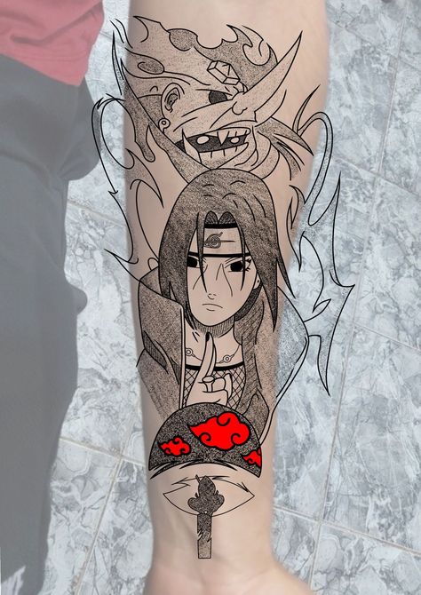 Itachi Tattoo, Tattoo Anime, Naruto Tattoo, Android Wallpaper Art, Anime Tattoo, Wings Tattoo, Anime Tattoos, Itachi Uchiha, Android Wallpaper