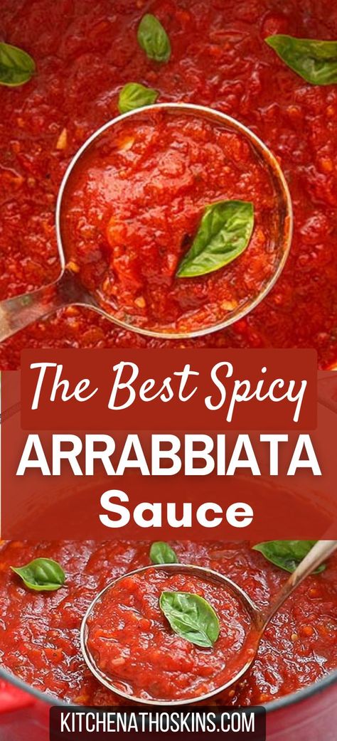 Best Canned Tomatoes, Spicy Pasta Sauce, Spicy Red Sauce, Pasta Meatballs, Spicy Chicken Pasta, Arrabiata Sauce, Raspberry Sauce Recipe, Arrabbiata Sauce, Spicy Spaghetti