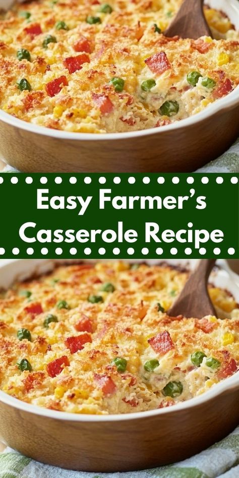 Searching for a tasty way to enjoy ground beef? This Farmer’s Casserole Recipe features rich flavors and effortless preparation, turning it into a go-to choice among beef recipes for a satisfying family meal. Farmer Casserole, Farmers Casserole, Baked Casserole, Brunch Dishes, Gluten Free Cheese, Feeding A Crowd, Family Meal, Casserole Recipe, Easy Breakfast